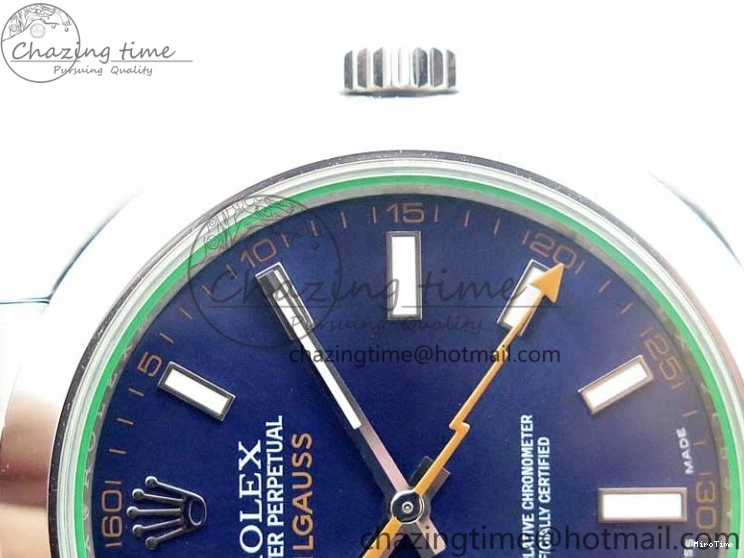 MiroTime 0226 Milgauss 116400 GV Noob 1:1 Green Sapphire Blue Dial on SS Bracelet A Thermal 3124